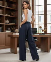 Calça Alfaiataria Feminina Wide Leg Casual Elegante | Trali